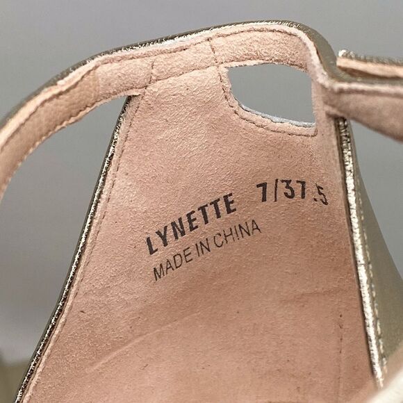 Stuart Weitzman Metallic Leather Sandals size 7 - Picture 8 of 12